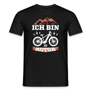 Ich bin der Motor, Radfahrer - Männer T-Shirt - Schwarz - Vorne - AI Model Male 178 light (178cm)