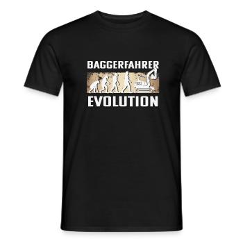 Baggerfahrer Evolution - Männer T-Shirt - Schwarz - Vorne - AI Model Male 178 light (178cm)