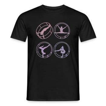 Roue du Rhône colorée avec gymnastique rhénane - T-shirt homme - noir - Devant - AI Model Male 178 light (178cm)