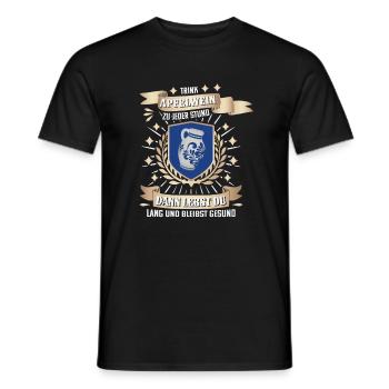 Hessischer Äppler, Apfelwein - Männer T-Shirt - Schwarz - Vorne - AI Model Male 178 light (178cm)