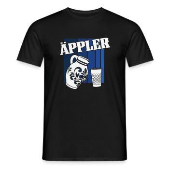 Hessischer Äppler, Apfelwein - Männer T-Shirt - Schwarz - Vorne - AI Model Male 178 light (178cm)