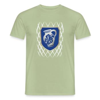 Hessischer Äppler, Apfelwein - Männer T-Shirt - Sage - Vorne - AI Model Male 178 light (178cm)