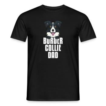 Border Collie Dad, Hundepapa - Männer T-Shirt - Schwarz - Vorne - AI Model Male 178 light (178cm)