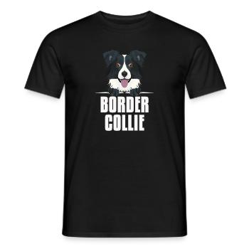 Souriant Border Collie - T-shirt homme - noir - Devant - AI Model Male 178 light (178cm)