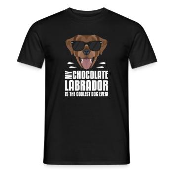 Mon chocolat labrador, le lab est le plus cool - T-shirt homme - noir - Devant - AI Model Male 178 light (178cm)