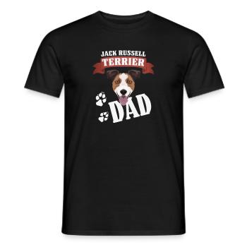 Jack Russell Terrier Dad, Hundepapa - Männer T-Shirt - Schwarz - Vorne - AI Model Male 178 light (178cm)