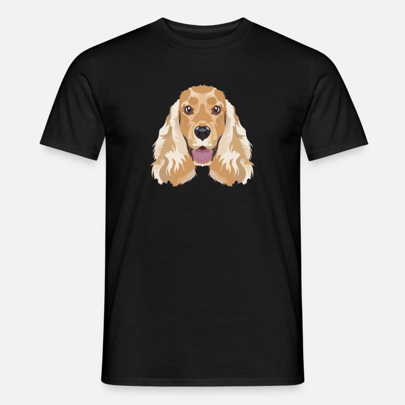 Sorridente inglese Cocker Spaniel - T-shirt uomo - nero