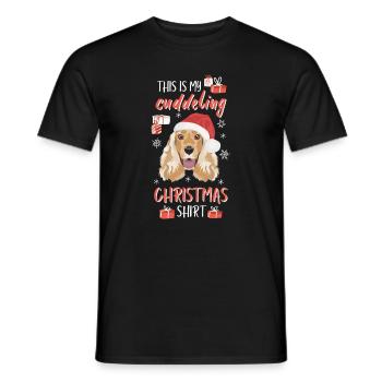 Deutsch Cocker Épagneul Noël - T-shirt homme - noir - Devant - AI Model Male 178 light (178cm)