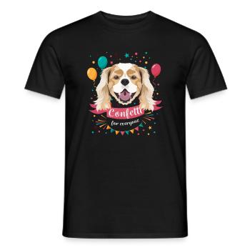 Cavalier King Charles Spaniel Karneval Fasching - Männer T-Shirt - Schwarz - Vorne - AI Model Male 178 light (178cm)