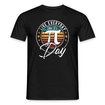 Pi Day Math Teacher Nerd Algebra Pi Geschenkidee - Männer T-Shirt - Schwarz - Vorne - AI Model Male 178 light (178cm)