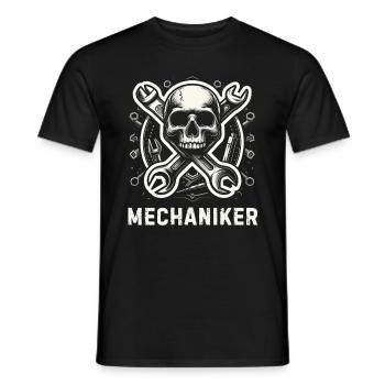 Mechaniker KFZ Werkzeug Werkstatt Totenkopf - Männer T-Shirt - Schwarz - Vorne - AI Model Male 178 light (178cm)