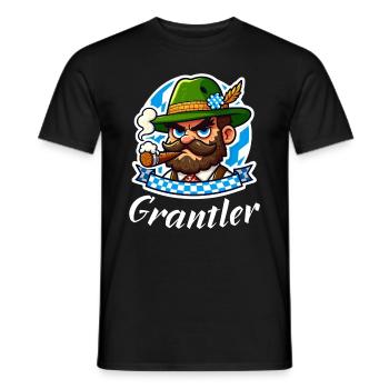 Bayern Grantler Bayerischer Humor - Männer T-Shirt - Schwarz - Vorne - AI Model Male 178 light (178cm)