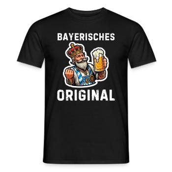 Bayerisches Original Lustiger Bayern Humor Prost - Männer T-Shirt - Schwarz - Vorne - AI Model Male 178 light (178cm)