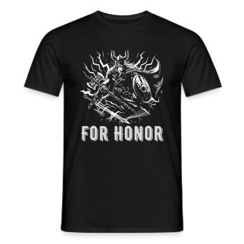 Guerriers vikings pour la gloire et la gloire Valhalla - T-shirt homme - noir - Devant - AI Model Male 178 light (178cm)