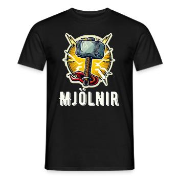 Thor Hammer Mjölnir Viking Mythologie nordique - T-shirt homme - noir - Devant - AI Model Male 178 light (178cm)