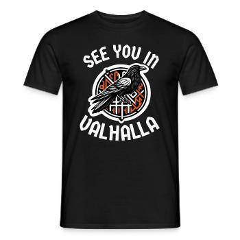 Rendez-vous dans Valhalla Raven Odin Viking Rune - T-shirt homme - noir - Devant - AI Model Male 178 light (178cm)