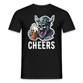 Viking bière acclamations crâne Odin guerrier - T-shirt homme - noir - Devant - AI Model Male 178 light (178cm)