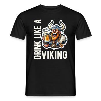 Bière Viking Warrior Acclamations Valhalla Odin Nordmann - T-shirt homme - noir - Devant - AI Model Male 178 light (178cm)