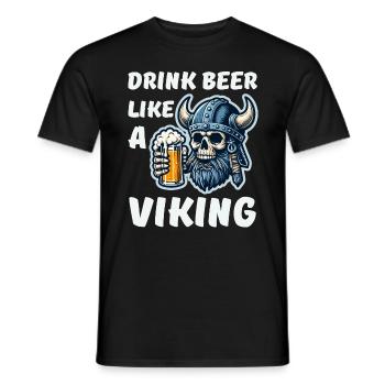 Buvez de la bière comme un vrai Viking Prost Odin - T-shirt homme - noir - Devant - AI Model Male 178 light (178cm)