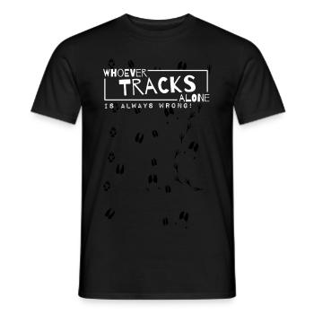 Mieux seul piste piste de lecture des pistes d'animaux tracker - T-shirt homme - noir - Devant - AI Model Male 178 light (178cm)