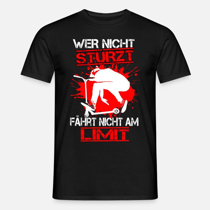 Stunt Scooter Tretroller Kinderroller Geschenk - Männer T-Shirt - Schwarz