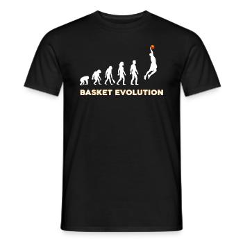 Basketball evolution Dunk - Men's T-Shirt - black - Front - AI Model Male 178 light (178cm)