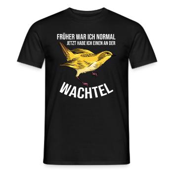 Wachtel Wachteln - Männer T-Shirt - Schwarz - Vorne - AI Model Male 178 light (178cm)