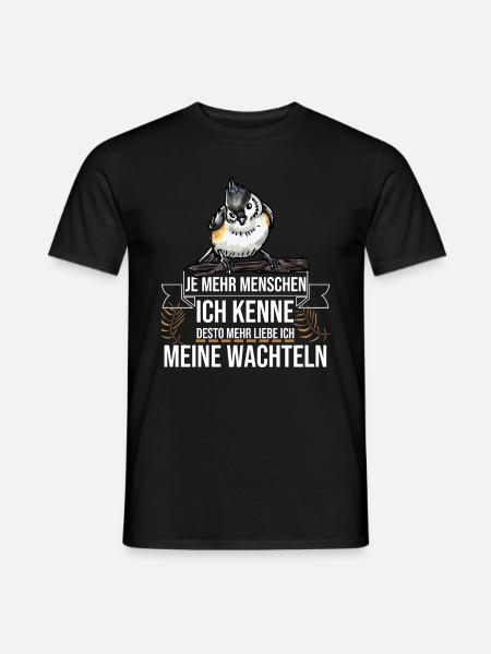 Wachtel Wachteln - Männer T-Shirt - Schwarz