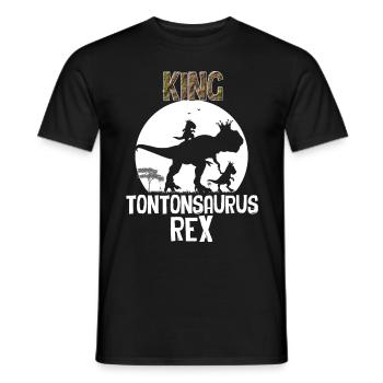 Tontonsaurus Humour Tonton Idée Cadeau Homme - T-shirt homme - noir - Devant - AI Model Male 178 light (178cm)