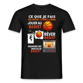 Basket temps libre Pour Basketteur Cadeau Homme - T-shirt homme - noir - Devant - AI Model Male 178 light (178cm)