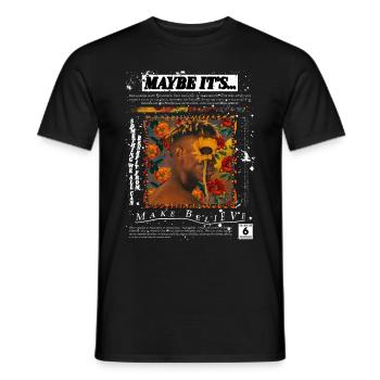 Fantasy fine art graphic design "maybe its make be - Men's T-Shirt - black - Front - AI Model Male 178 light (178cm)