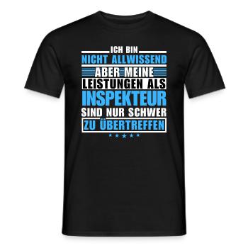 Unrivalled performance as an inspector - Men's T-Shirt - black - Front - AI Model Male 178 light (178cm)