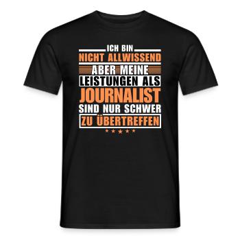 Unrivalled performance as a journalist - Men's T-Shirt - black - Front - AI Model Male 178 light (178cm)