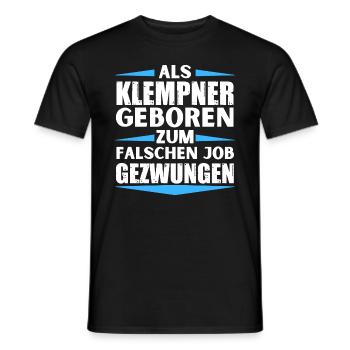 Plumber landed in the wrong job - Men's T-Shirt - black - Front - AI Model Male 178 light (178cm)