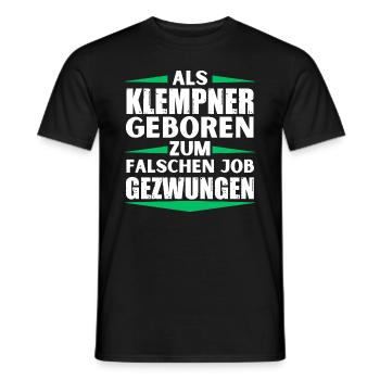 Le plombier a décroché le mauvais emploi - T-shirt homme - noir - Devant - AI Model Male 178 light (178cm)