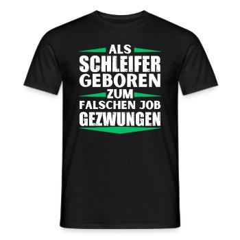 Grinder landed in the wrong job - Men's T-Shirt - black - Front - AI Model Male 178 light (178cm)