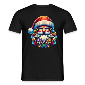 Père Noël Fée Guirlande Noël Moche - T-shirt homme - noir - Devant - AI Model Male 178 light (178cm)