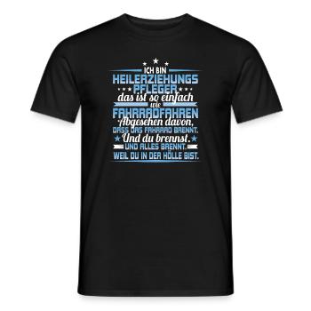 Ich bin Heilerziehungspfleger - Spruch - Männer T-Shirt - Schwarz - Vorne - AI Model Male 178 light (178cm)