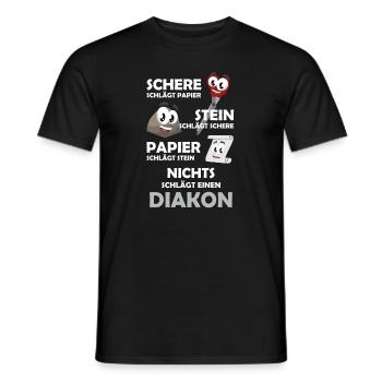 Nichts schlägt einen Diakon - Männer T-Shirt - Schwarz - Vorne - AI Model Male 178 light (178cm)