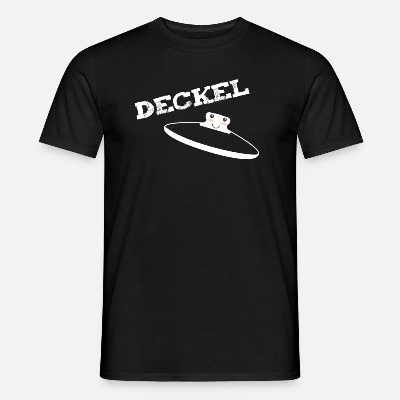 Topf Deckel - Partnershirt - Männer T-Shirt - Schwarz