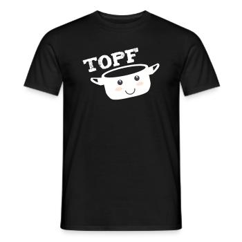 Topf Deckel - Partnershirt - Männer T-Shirt - Schwarz - Vorne - AI Model Male 178 light (178cm)