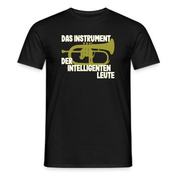 Das Instrument der Intelligenten Leute Flügelhorn - Männer T-Shirt - Schwarz - Vorne - AI Model Male 178 light (178cm)