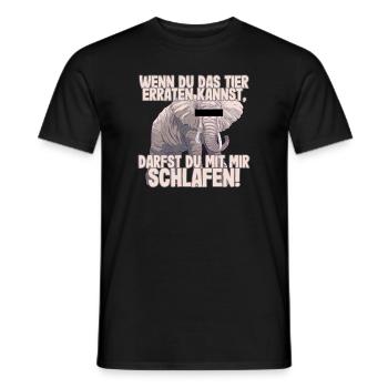 Wenn du das Tier erraten kannst - Schlafen - Männer T-Shirt - Schwarz - Vorne - AI Model Male 178 light (178cm)