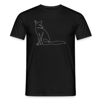 Dessin au trait Lineart - T-shirt homme - noir - Devant - AI Model Male 178 light (178cm)