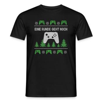 Gamer Gaming Ugly Christmas Sweater Controller - Männer T-Shirt - Schwarz - Vorne - AI Model Male 178 light (178cm)