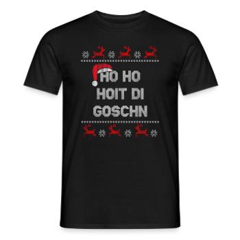 Ho Hoit Di Goschn Weihnachten Ugly Christmas - Männer T-Shirt - Schwarz - Vorne - AI Model Male 178 light (178cm)