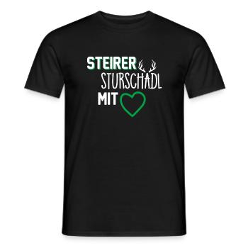 Steiermark Spruch Steirer Mit Herz - Männer T-Shirt - Schwarz - Vorne - AI Model Male 178 light (178cm)