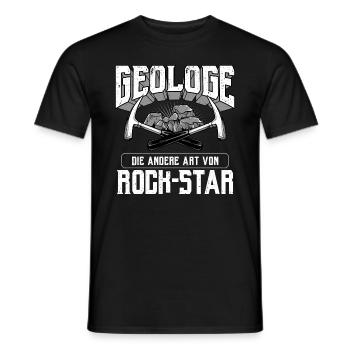 Geologie Geologe Geologin Geowissenschaften Steine - Männer T-Shirt - Schwarz - Vorne - AI Model Male 178 light (178cm)