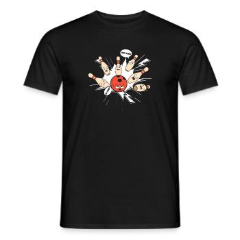 Witzig Bowlingkugel Bowling Kegeln Lustig - Männer T-Shirt - Schwarz - Vorne - AI Model Male 178 light (178cm)