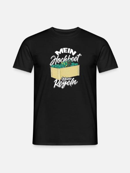 Meine Regeln Mein Hochbeet Garten - Männer T-Shirt - Schwarz